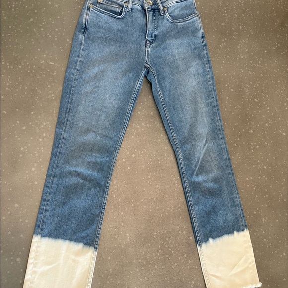 Stylish Blue and White Women's Jeans - Picture 1 of 2
